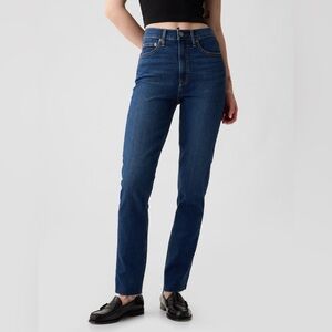 Gap High Rise Vintage Slim Jeans - Dark Indigo - 31 Short